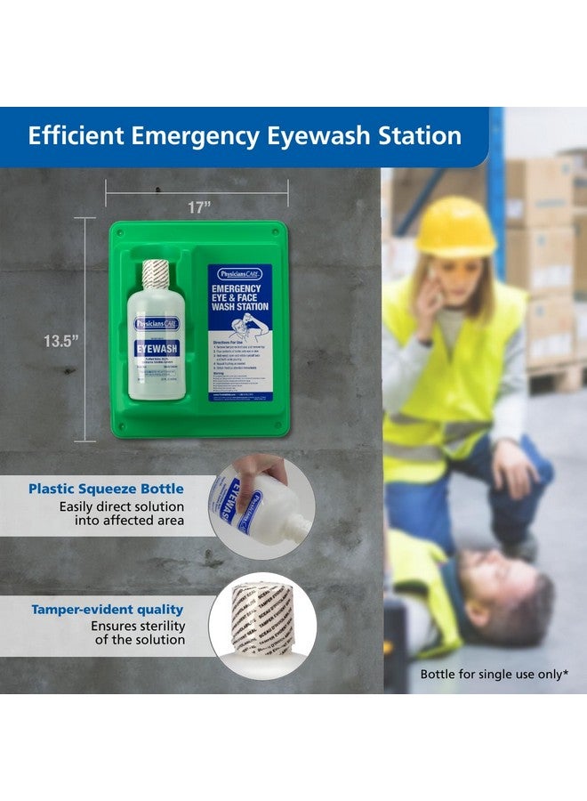 PhysiciansCare Wall-Mountable Eyewash Station with Single Bottle of Eye Wash Solution, 32 oz - Image 2