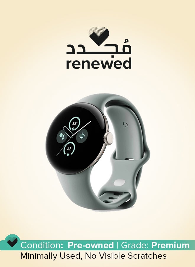 جوجل Renewed - Pixel Watch 2 Champagne Gold Smartwatch With Active Band Wi-Fi Grey - Image 1