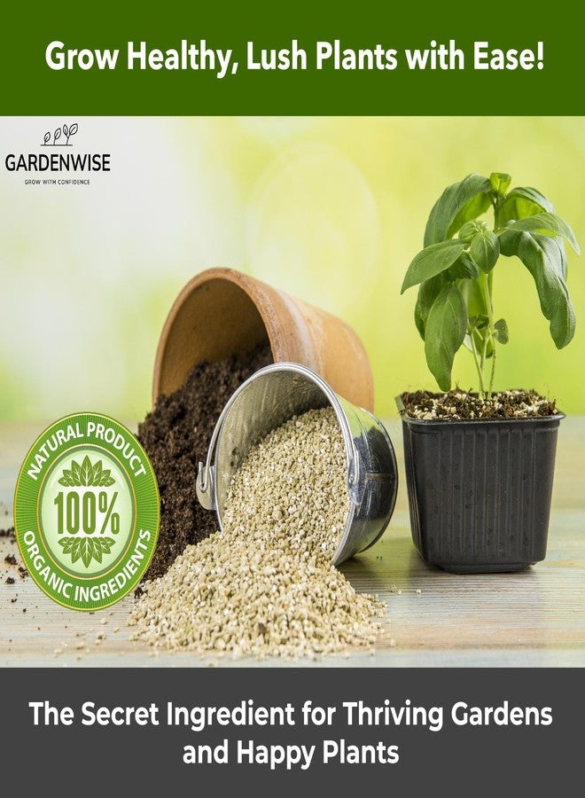 GARDENWISE فيرميكوليت عضوي ناعم للزراعة الداخلية للنباتات والفطر - يعزز تهوية التربة، إنبات البذور، تجذير القصاصات - عبوات صغيرة وجملة (درجة 2 - ناعم، 3 كيو تي) - Image 2