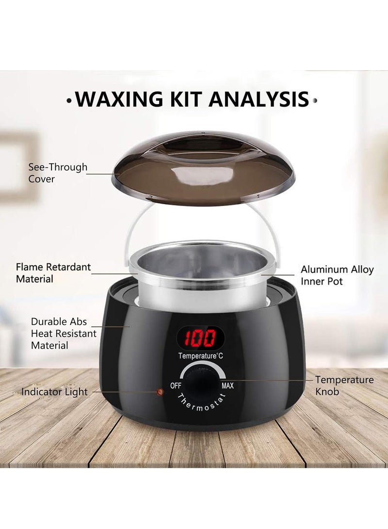 Joyeworld Digital Waxing Kit for Women,Waxing Kit for Brazilian Wax,Wax pot Heater with Wax Beans,Wax warmer for Sensitive Skin Hair Removal,Easy to Use Wax Melt Warmer (Black) - Image 4