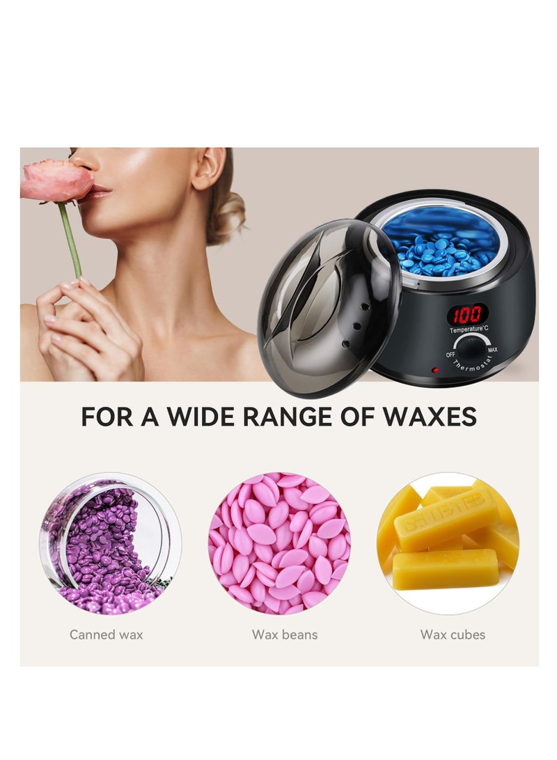 Joyeworld Digital Waxing Kit for Women,Waxing Kit for Brazilian Wax,Wax pot Heater with Wax Beans,Wax warmer for Sensitive Skin Hair Removal,Easy to Use Wax Melt Warmer (Black) - Image 5