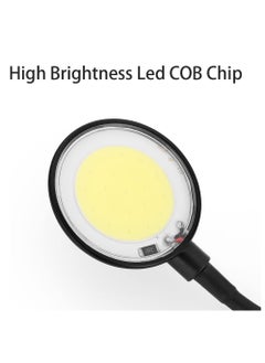 KASTWAVE مصباح حوض السمك الصغير القابل للتثبيت، مصباح حوض السمك LED، مصباح حوض السمك USB أسود، مصباح حوض السمك LED للنباتات، مصابيح عشبية مائية دائرية عالية السطوع لحوض السمك الصغير، حوض المياه العذبة، حوض المزروعات  - Image 3