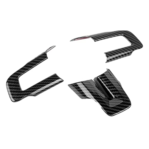 KDFUHRUI Steering Wheel Cover Trim for Ford Mustang Accessories 2015 2016 2017 2018 2019 2020 2021 2022 2023 Car Interior AccessoriesCarbon Fiber Black Carbon Fiber - Image 3