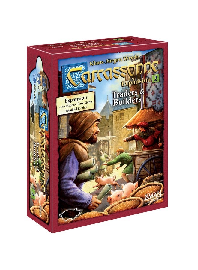 Z-Man Games Carcassonne Traders & Builders Board Game EXPANSION - New Strategies Await! Medieval Tile-Laying Strategy Game for Kids and Adults, Ages 7+, 2-6 Players, 45 Minute Playtime, Made by Z-Man Games  - Image 1