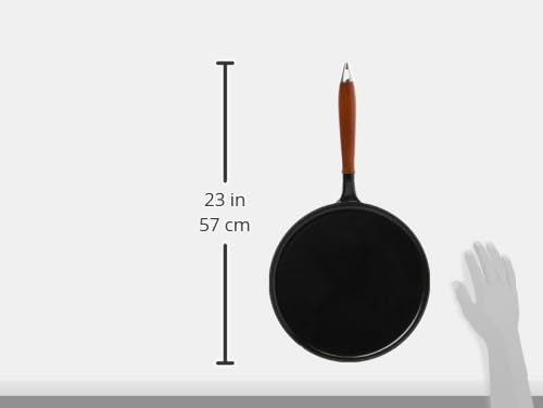STAUB مقلاة كريب من حديد الزهر ستوب 11 بوصة مع ملعقة وملعقة مسطحة - أسود غير لامع، صنع في فرنسا - Image 3