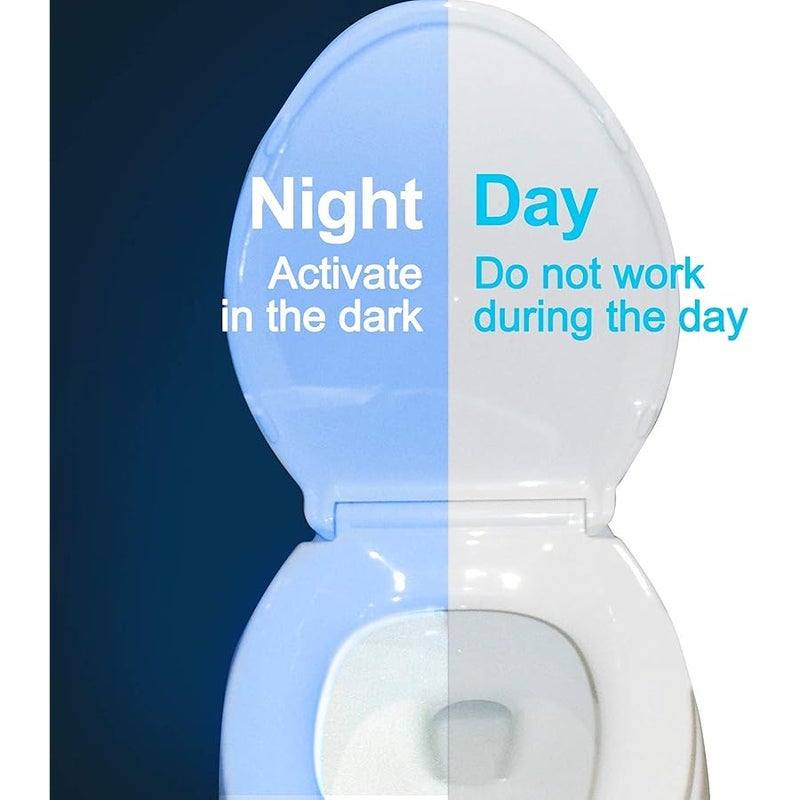Zezhou Original Toilet Night Light 2 Pack, Motion Sensor Activated LED Lamp, Fun 8 Colors Changing Bathroom Nightlight Add on Toilet Bowl Seat, Perfect Decorating Gadget for Dad Adults Kids Toddler - Image 2