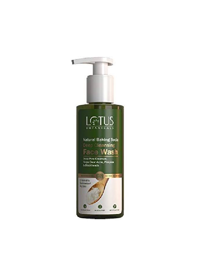 LOTUS BOTANICALS Baking Soda Deep Cleansing Face Wash | Oil Control Anti Acne | Sulphate Silicon & Chemical Free | For Normal;Oily or Combination Skin | 180ml  - Image 1