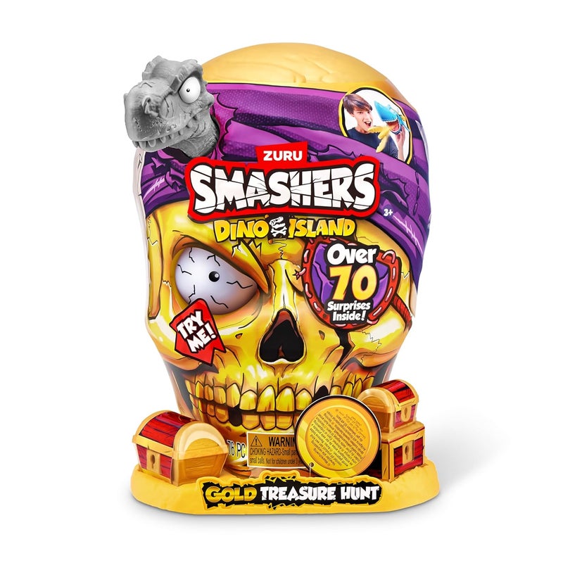 Smashers Dino Island Gold Treasure Hunt Playset (76 Pieces, Assorted) - Image 1