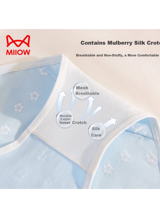MIIOW Girls' Cotton And Mulberry Silk Blend Triangle Underwear For Developing Girls - Image 4