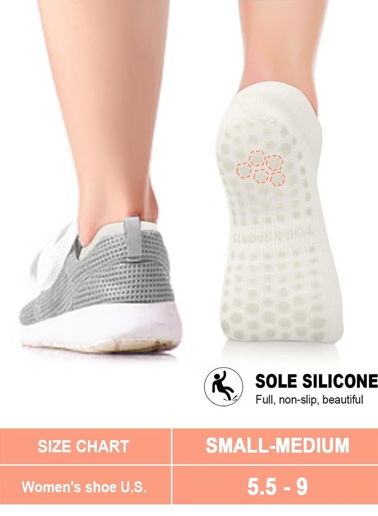 السيدات يلتقطون جوارب بيلاتس ، 6 أزواج من جوارب باري باليه العارية المستشفى التدريب ضد الانزلاق اليوغا الرياضية (ألوان متعددة) - Image 5