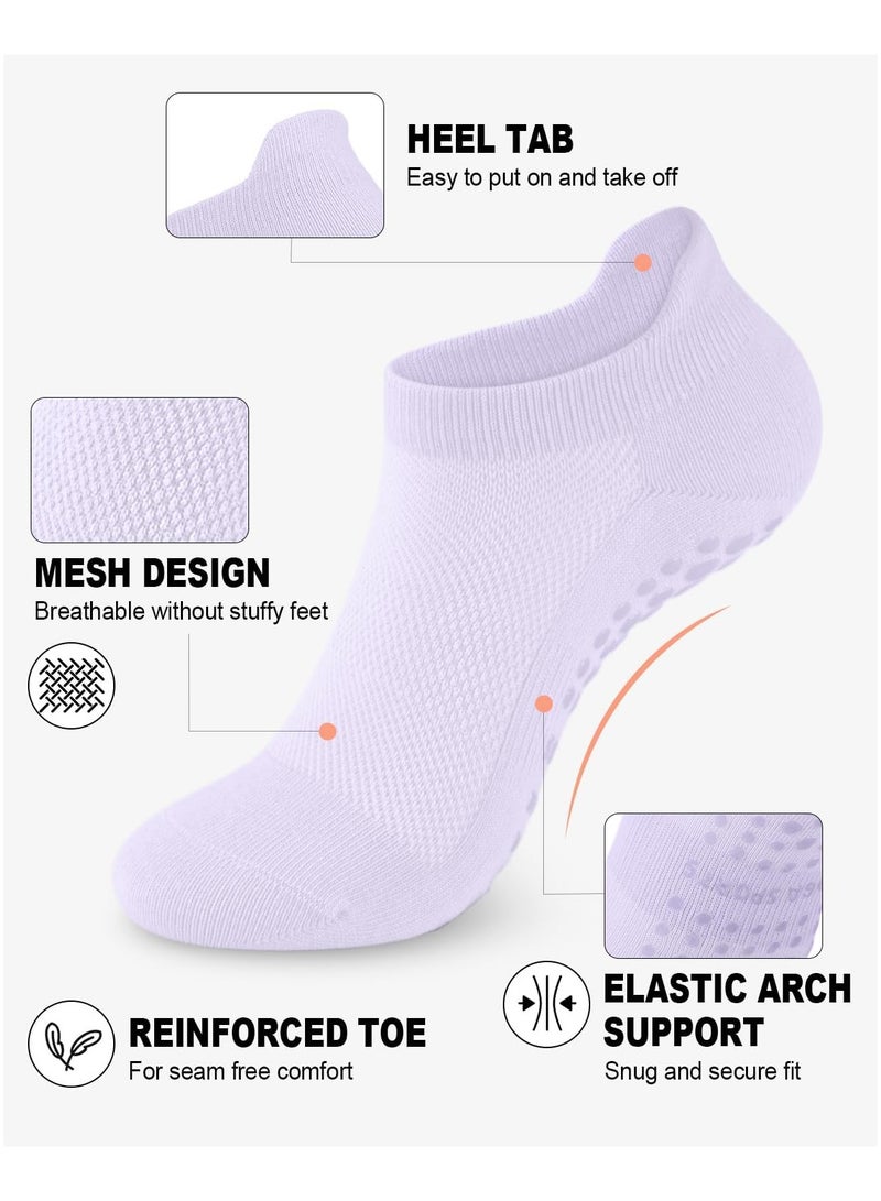 السيدات يلتقطون جوارب بيلاتس ، 6 أزواج من جوارب باري باليه العارية المستشفى التدريب ضد الانزلاق اليوغا الرياضية (ألوان متعددة) - Image 3