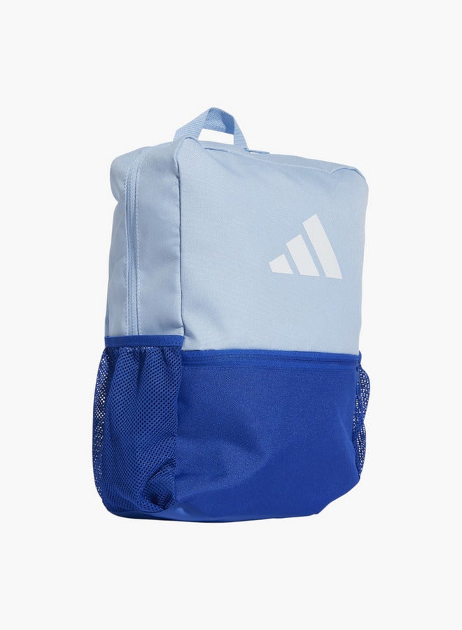 Adidas حقيبة ظهر مدرسية بطباعة شعار مع أحزمة قابلة للتعديل وإغلاق بسحاب - Image 2