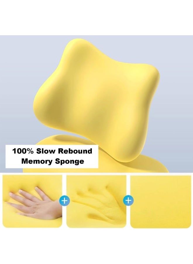 Jourvent Ergonomic Seat Cushion and Lumbar Support Pillow Set for Office Chair - 100% Memory Foam Back & Coccyx Cushion for Back Pain, Sciatica & Tailbone Relief - Orthopedic Posture Corrector for Car, Desk & Gaming Chair - Image 5