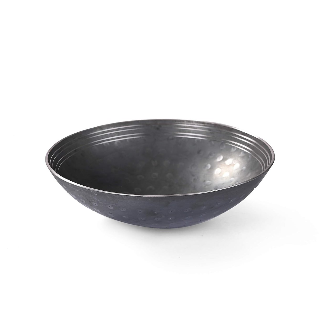 PTR Pure Iron Without Handle Deep Frying Kadai - India's First Kadhai with Smooth Edges, Best Frying Pan Wok, Heavy Base Handmade Hammered Matthar Metal Spoon Friendly Dishwasher Safe - 2 Litre