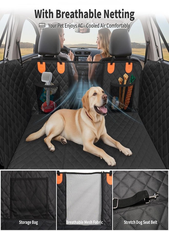 HOTEAGLE Back Seat Cover for Dogs, Waterproof Hard Bottom Spacious and Comfortable, Ideal for Car Trips and Outdoor Adventures, Cherished by Pet Owners（Black） - Image 4