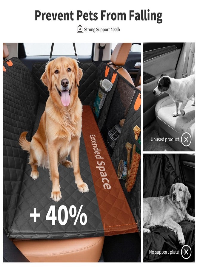 HOTEAGLE Back Seat Cover for Dogs, Waterproof Hard Bottom Spacious and Comfortable, Ideal for Car Trips and Outdoor Adventures, Cherished by Pet Owners（Black） - Image 2