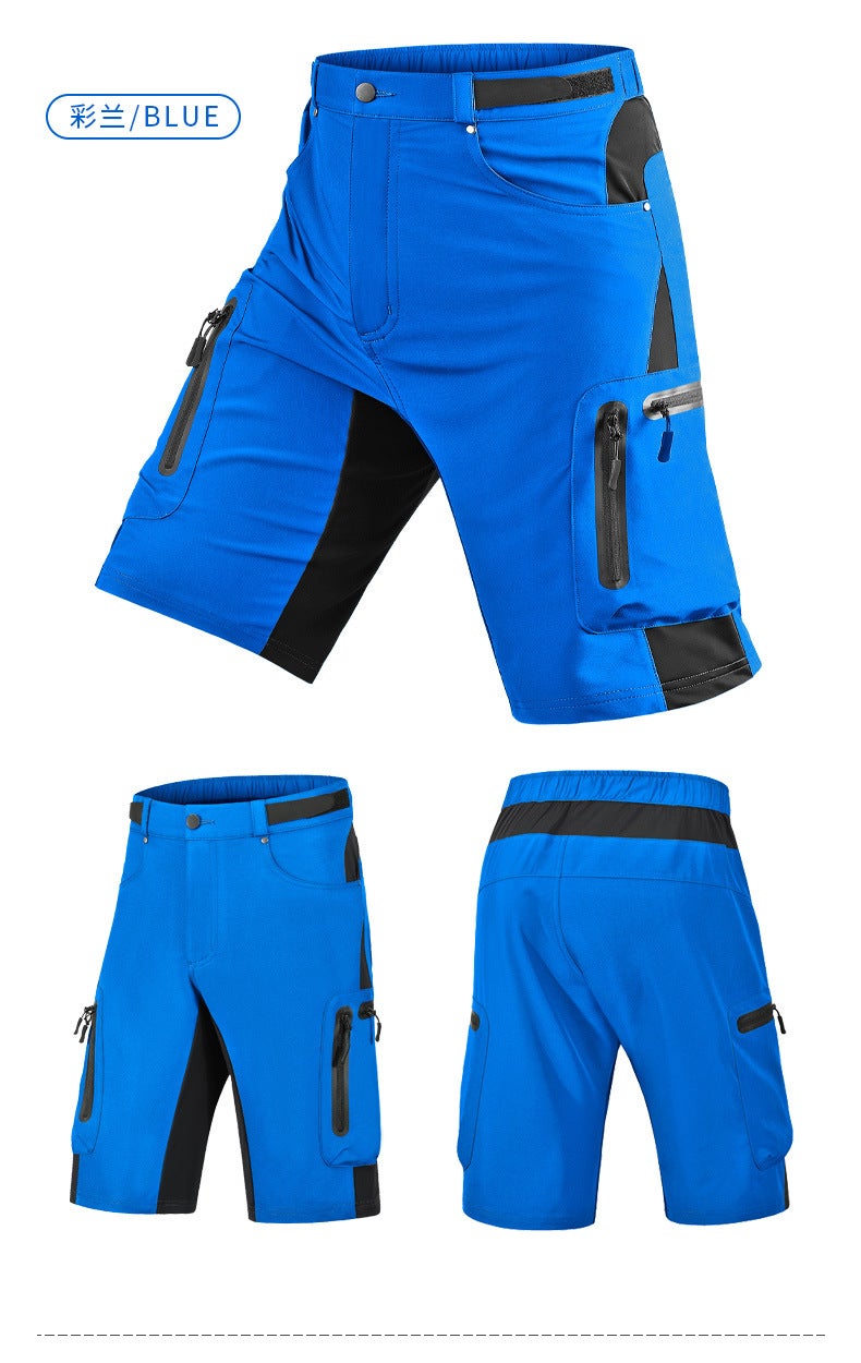 Generic Factory Direct Sports mountain bike mens shorts 2023 Summer wear-resistant quick-drying breathable outdoor cycling pants MT011 Blue 