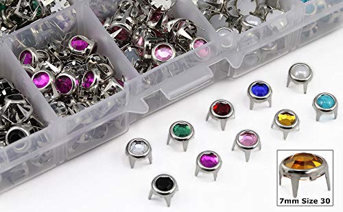 Allstarco Replacent Bedazzler Refills. 10 Colors. Size 30 Rhinestones Studs. Over 450 Pieces. - Image 1