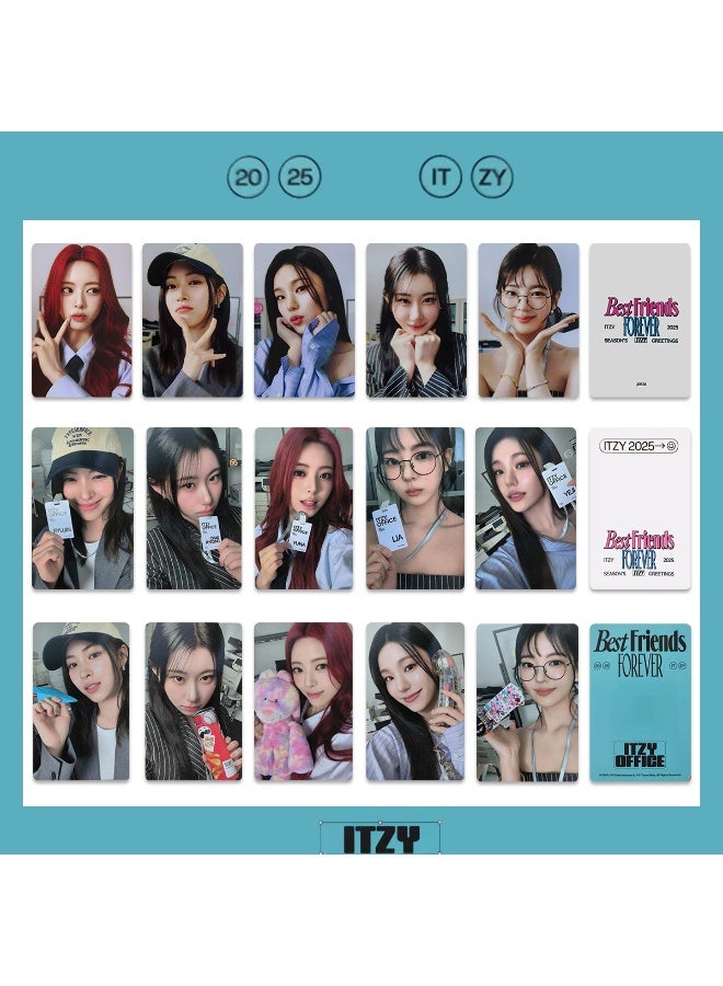 NIBEMINENT 5 Pcs Kpop ITZY JYP Season's Greetings Lomo Cards Card For Fans Collection Gifts - Image 2
