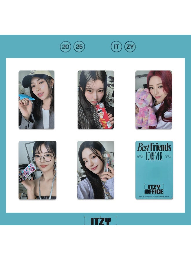 NIBEMINENT 5 Pcs Kpop ITZY JYP Season's Greetings Lomo Cards Card For Fans Collection Gifts - Image 1