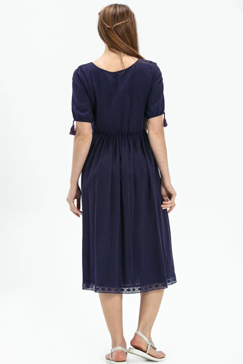 Eliş Şile Bezi Embroidered Fit & Flare Dress