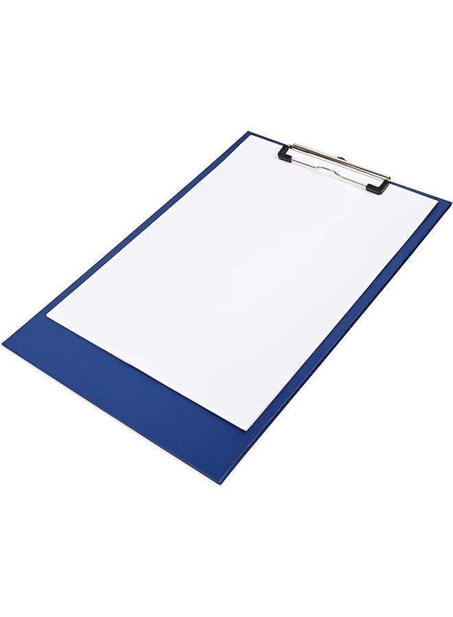erorex Pp Colored Clipboard With 12Cm Checkered Wire Clip Foolscap Size 210X330Mm Dark Blue Color Fscbppwcfsdbl - Image 4