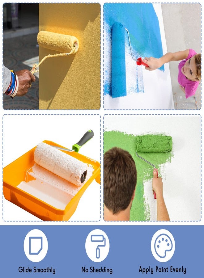 Qunclay 12 Pcs 9 x 1/2 Inch Paint Roller Covers Microfiber Paint Rollers Large Paint Roller Covers Shedless Covers for Paint Rollers Wall Painting Supplies for Most Surfaces, Paints and Stains - Image 5