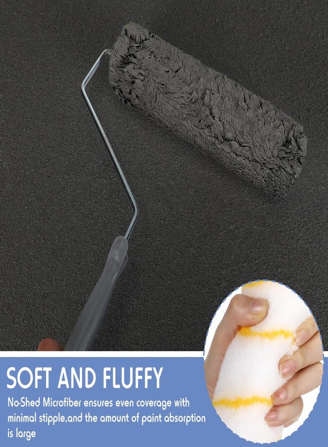 Qunclay 12 Pcs 9 x 1/2 Inch Paint Roller Covers Microfiber Paint Rollers Large Paint Roller Covers Shedless Covers for Paint Rollers Wall Painting Supplies for Most Surfaces, Paints and Stains - Image 3