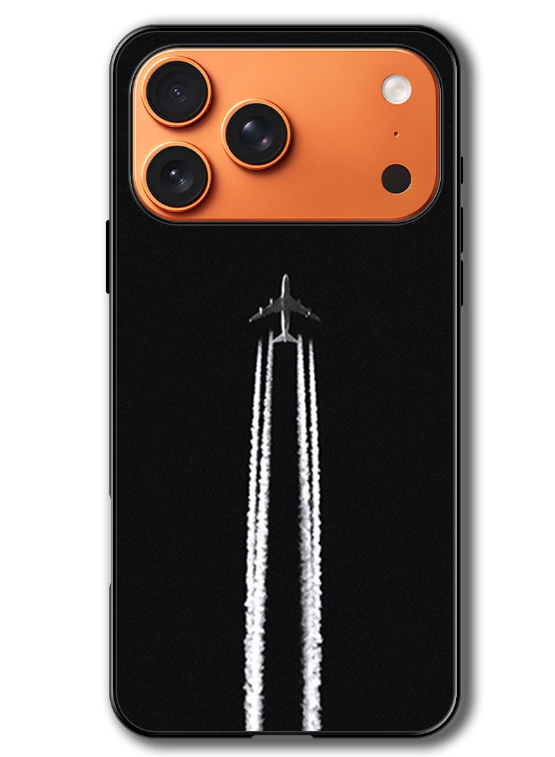 Theodor Case Compatible with Apple iPhone 17 Pro Max 6.9 Inch Protection Shockproof Bumper Cover airplane_track_night - Image 1