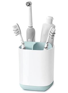 Garlo Toothbrush Holder with Anti-Slip Bottom-Made of PP and Abs Plastic Versatile Storage, Detachable for Easy Cleaning,3 Slots Electric Toothbrush and Toothpaste Holder Bathroom Organizer for Countertop.  - Image 1