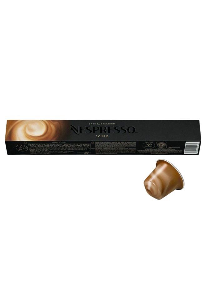 Nespresso Barista Creations Scuro Roasted Ground Coffee Capsules, Original Line - 10 Pieces in 1 Sleeve - Image 2