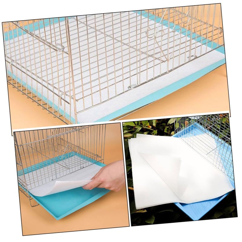 100 Pcs Disposable Bird Cage Liner Paper Pads Thick Absorbent Easy Clean Pet Bird Cage Mats For Parrot Liners - Image 4