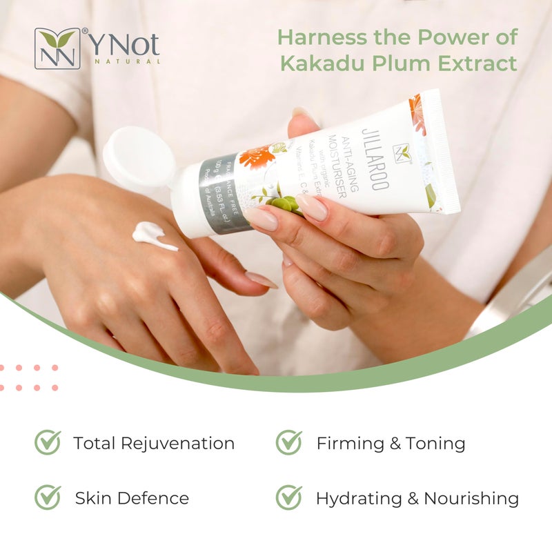 y not natural Jillaroo Natural Face Moisturizer for Men & Women with Kakadu Plum, Vitamin A, C, E, Minerals, & Antioxidants - 100g Face Moisturizer for Dry Skin by Y-Not Natural - Image 2