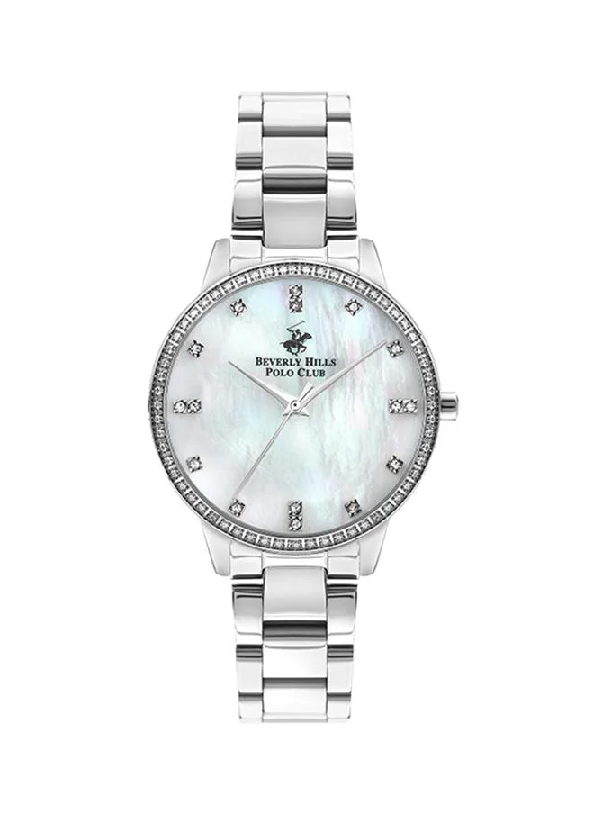 بيفرلي هيلز بولو كلوب Beverly Hills Polo Club Women's 2035 Movement Watch, Analog Display and Metal Strap - BP3297C.320, Silver