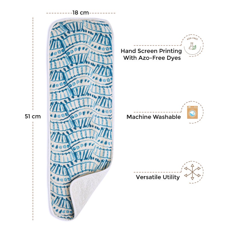 Crane Baby Muslin Burp Cloths, Nautical Theme Whale Design, Baby Boy Essentials, Cotton, Set of 3, 7" x 20" Blue Burp Cloth Set - Image 3