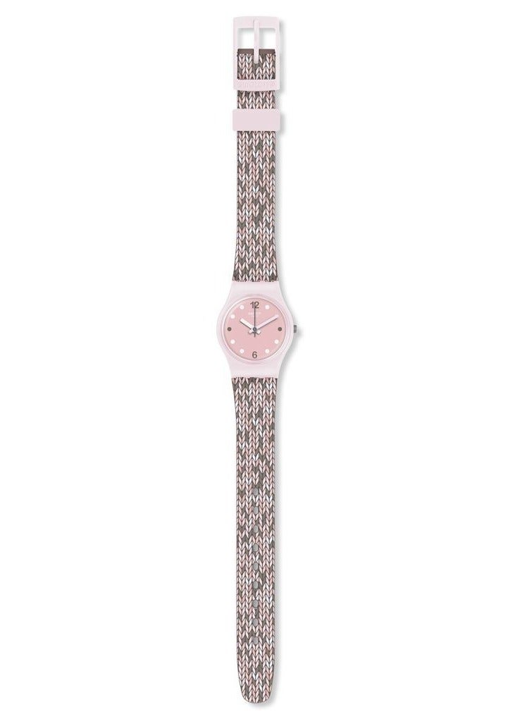 Swatch Women Trico Pink Quartz Movement Water Resistant Wrist Watch - 25 Mm - Image 2