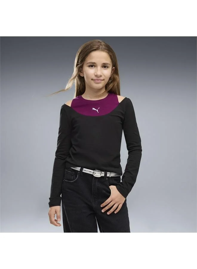 بوما Midnight Shadow Slim Long Sleeve Tee Youth