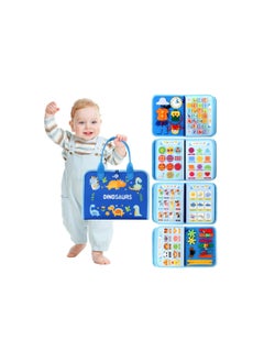 واي آند دي Busy Board for Toddlers, 1 2 3 4 5 Years Old, Travel Toys Toddlers 1-3, Montessori Toy, Educational Activity Sensory Learning Fine Motor Basic Dress Skill, Gift Boys Girls (1 Pack)  - Image 1