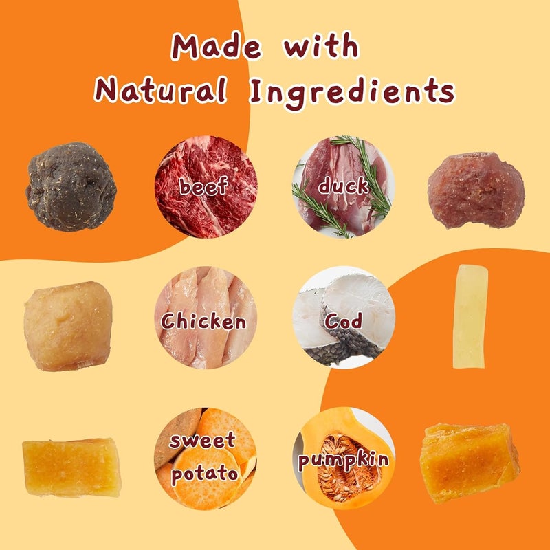 Jungle Calling Dog Treats,Dogs Kabob with Cod Stick, Rawhide-Free Chews, Made with Chicken, Duck, Beef, Sweet Potato and Pumpkin - Image 3