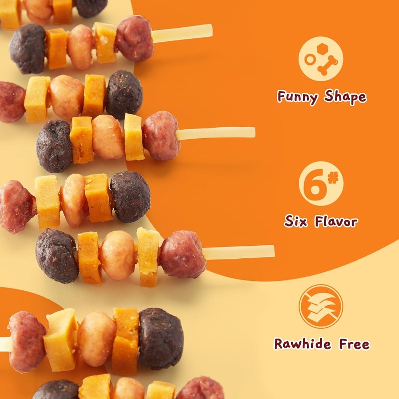 Jungle Calling Dog Treats,Dogs Kabob with Cod Stick, Rawhide-Free Chews, Made with Chicken, Duck, Beef, Sweet Potato and Pumpkin - Image 2