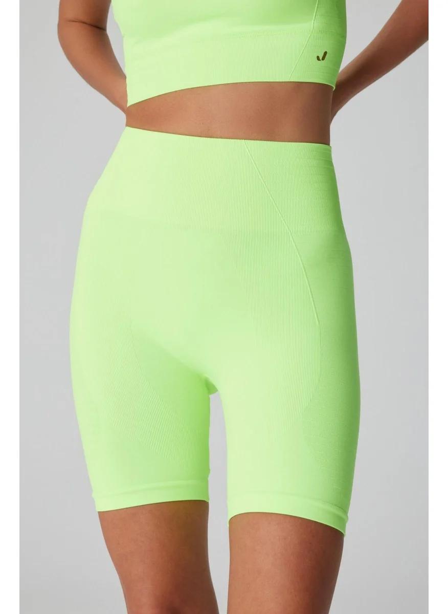 Jerf Gela High Waist Biker Shorts (12CM) Neon Green