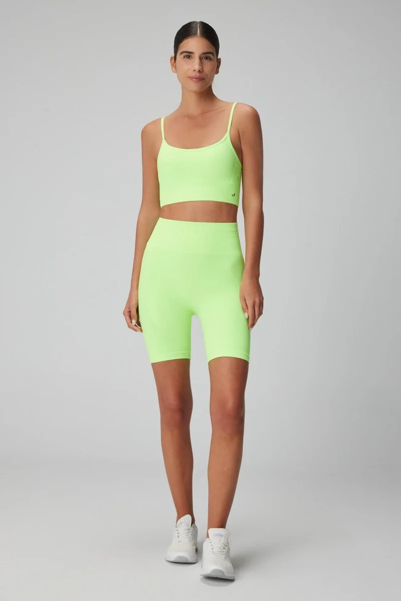جيرف Gela High Waist Biker Shorts (12CM) Neon Green