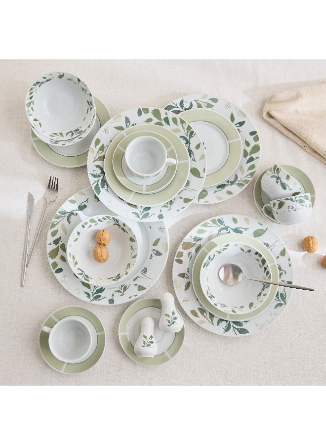 Home Box Manhattan 22-Piece Leaf Dinner Set - Serves 4 - Image 1