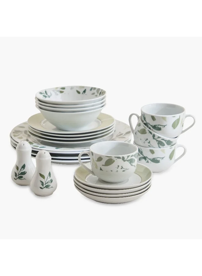 Home Box Manhattan 22-Piece Leaf Dinner Set - Serves 4