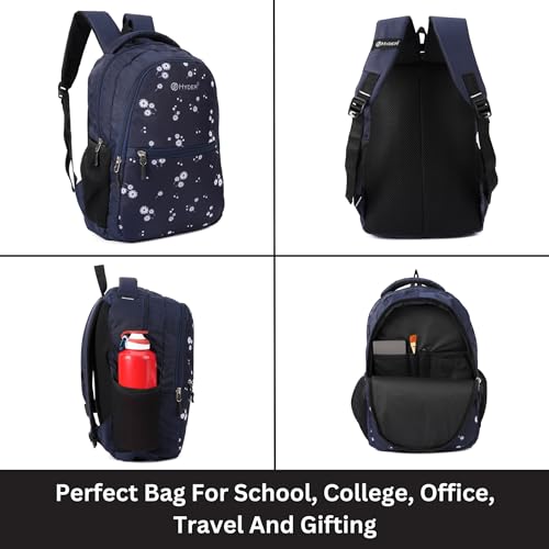 HYDER Blossom 25L Latest Cute and Stylish School Bag for Girls - Perfect for School, College, Office, Travel and Tution Durable School bags for Kids And Women | Perfect Girls Bag (Blue) - Image 3