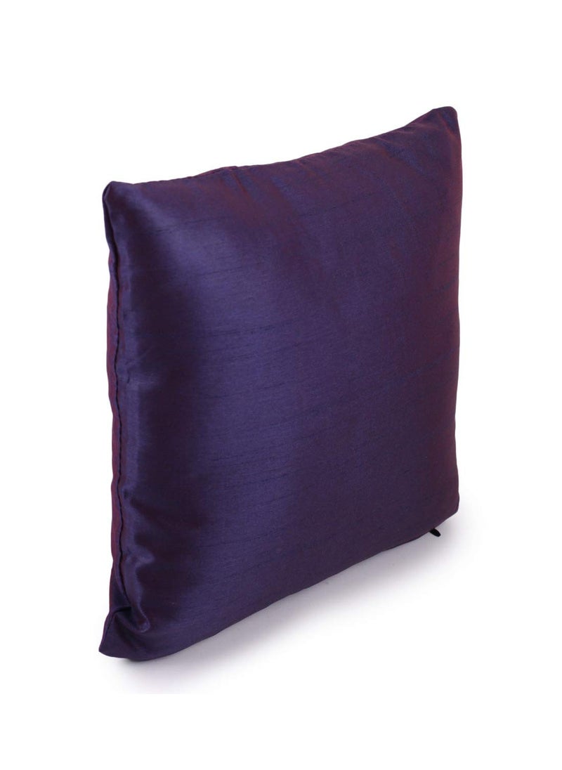 Lushomes - Lushomes Festive Silk Cushion Covers (Pack of 05) (12X12 Inches, Purple) - Image 1