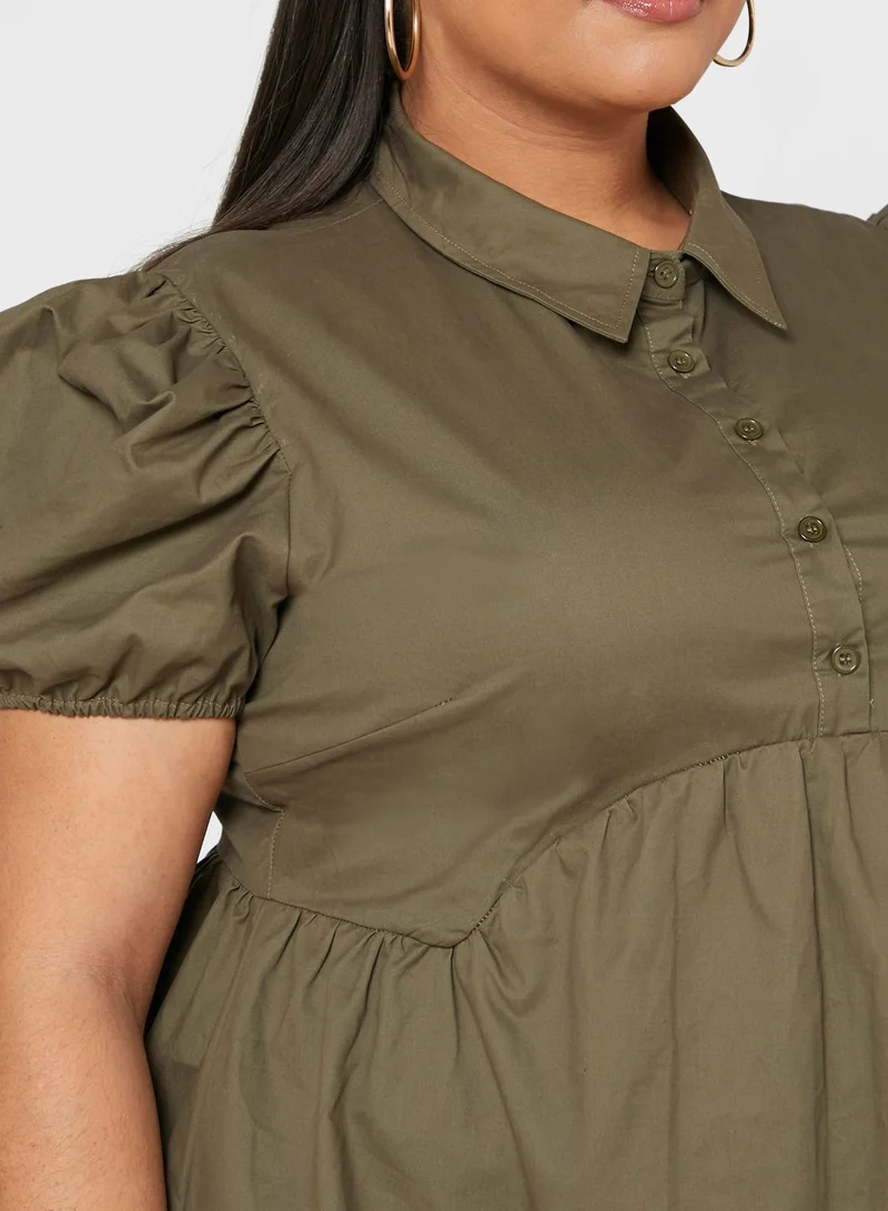 Missguided Curve Button Front Shirt