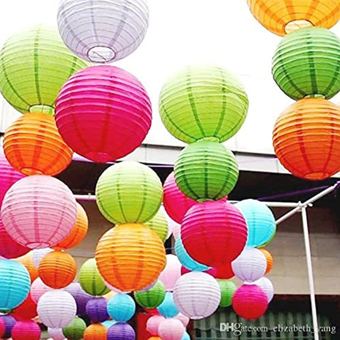 PAPER LAMP LANTERN SHADE FOR DECORATION HOTELS HOME CHRISTMAS DAY NEW YEAR GIFT 12 INCH WHITE 10 PIECES MULTI COLOUR