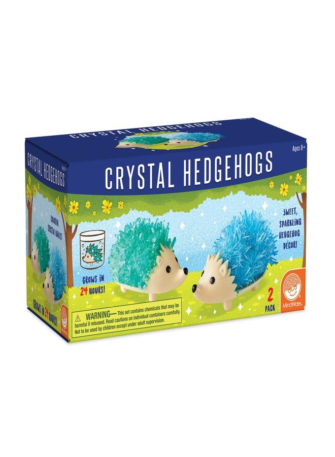 MindWare Crystal Growing Kits (Hedgehog Cool Colors) Grow Your Own Crystals Kit for Kids - Makes 2 Hedgehogs - Image 1