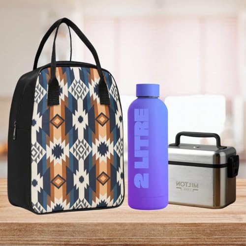 Nibbler Lunch Bag Office Tiffin Bags for Men Women | Insulated Hot Cold Travel Lunch Bag | for Lunch Tiffin Box & Bottle | Multi-use Storage I for Office & School (Tribal) - Image 2